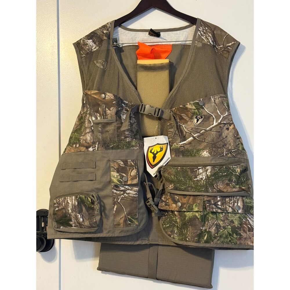 SCENT BLOCKER Hunting Vest XL 2XL Realtree Camo Outdoor Mesh Pockets NWT MINT